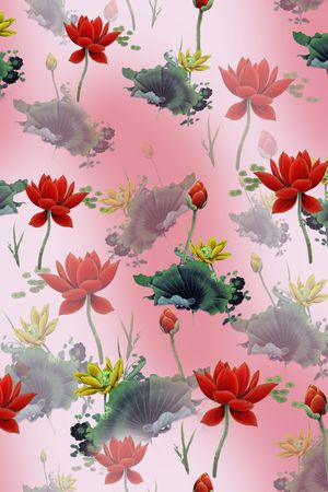 花卉印花华亿平台图片