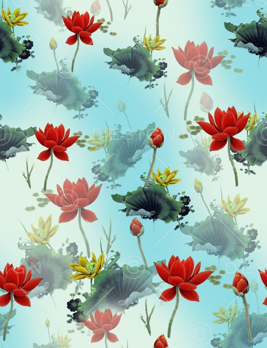 花卉印花华亿平台图片