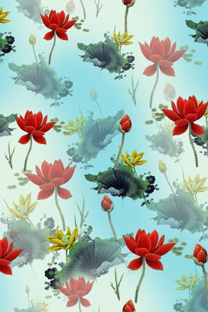 花卉印花华亿平台图片