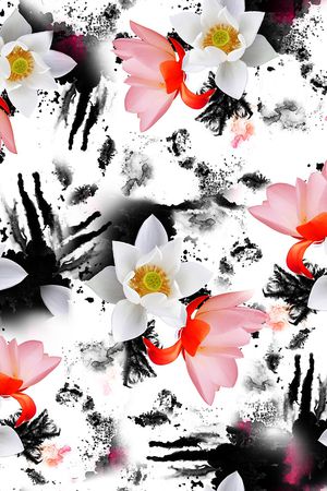 花卉印花华亿平台图片