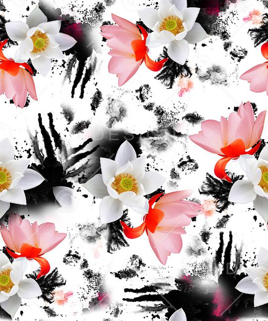 花卉印花华亿平台图片