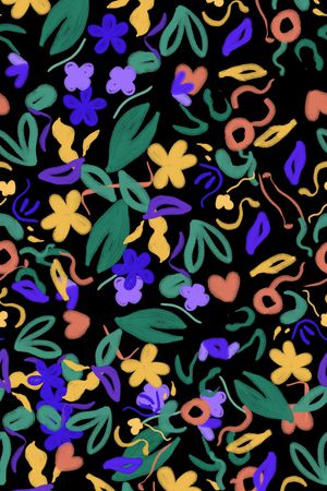 抽象花卉印花华亿平台图片