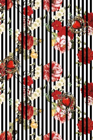 条纹印花华亿平台图片