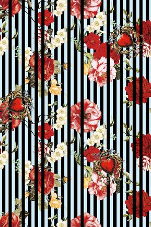 条纹印花华亿平台图片