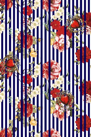 条纹印花华亿平台图片