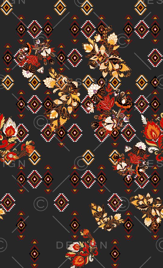 民族风印花华亿平台图片