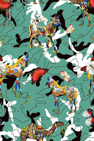 中国风印花华亿平台图片