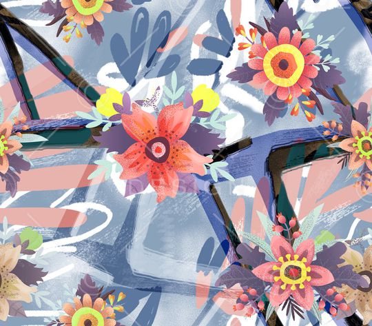 花卉印花华亿平台图片