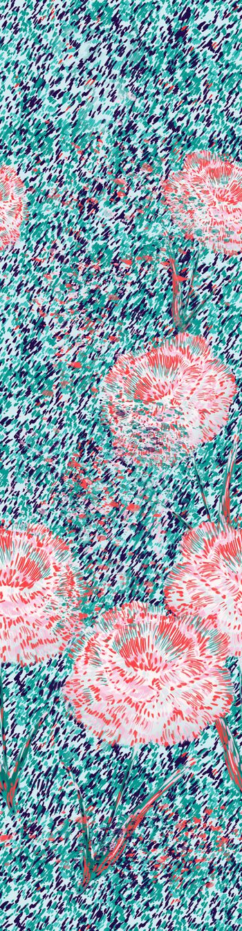 手绘花卉印花华亿平台图片