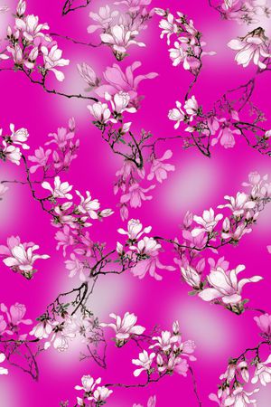 玉兰花印花华亿平台图片