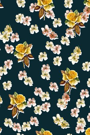 玫瑰花印花华亿平台图片