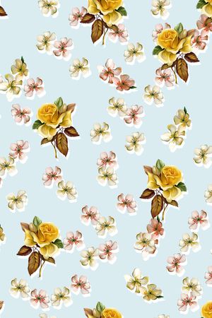 玫瑰花印花华亿平台图片