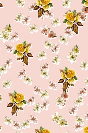 玫瑰花印花华亿平台图片