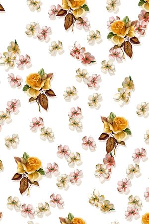 玫瑰花印花华亿平台图片