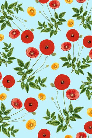 虞美人印花华亿平台图片