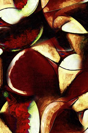 几何花卉印花华亿平台图片