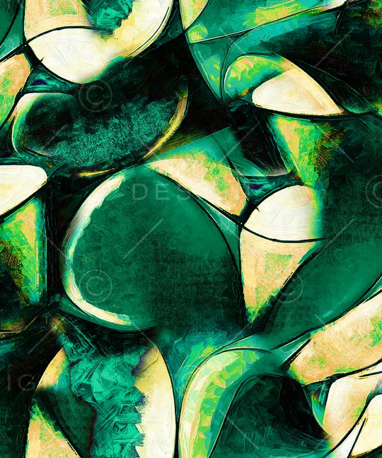 几何花卉印花华亿平台图片