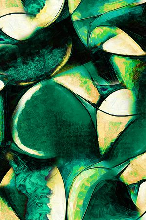 几何花卉印花华亿平台图片