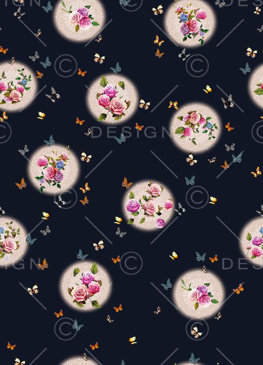 花卉印花华亿平台图片