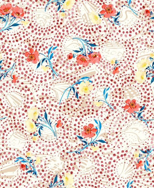 花卉印花华亿平台图片