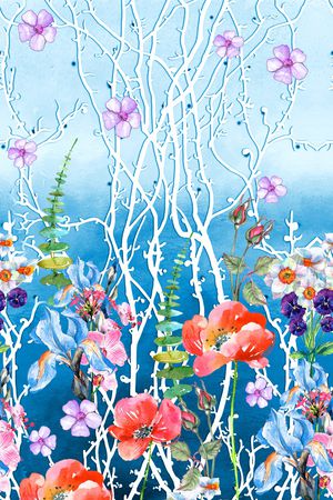 花卉印花华亿平台图片