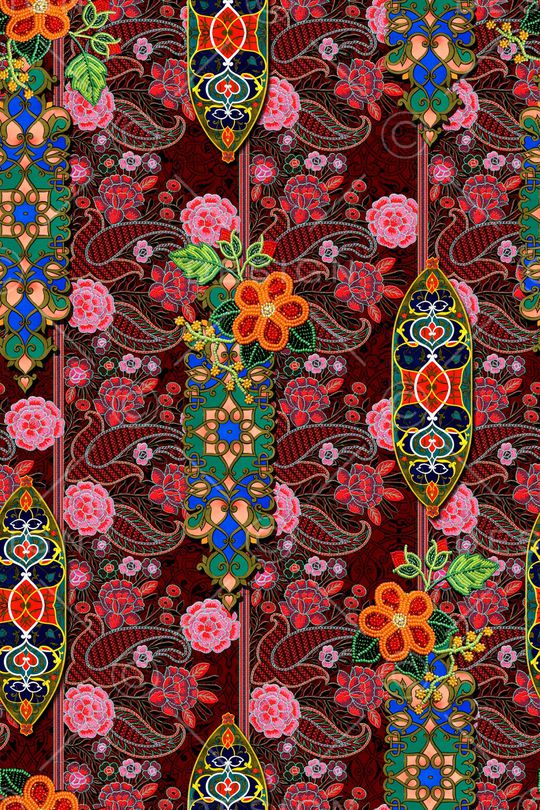 卷草印花华亿平台图片