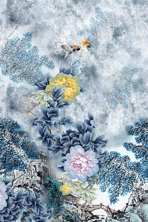 数码定位花印花华亿平台图片