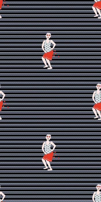 条纹印花华亿平台图片