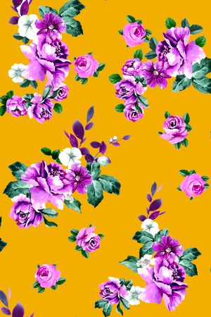 花卉印花华亿平台图片