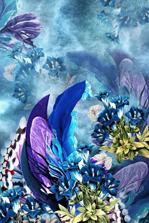 羽毛印花华亿平台图片