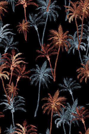 棕榈树印花华亿平台图片