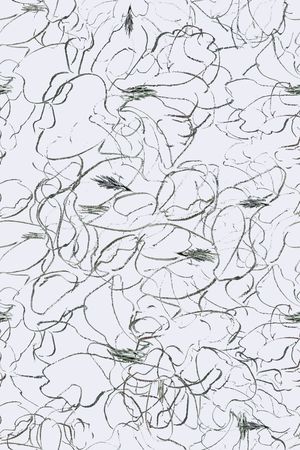 手绘线条笔触印花华亿平台图片