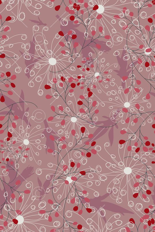 抽象花卉印花华亿平台图片