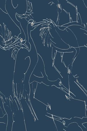 仙鹤印花华亿平台图片