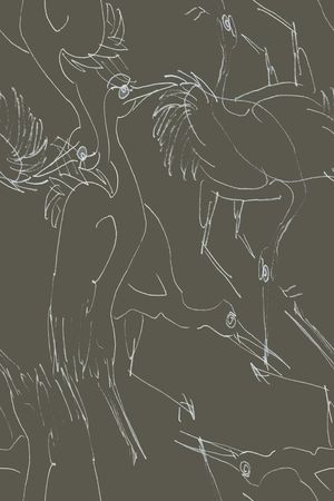 仙鹤印花华亿平台图片