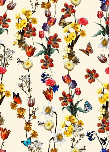 连衣裙印花华亿平台图片