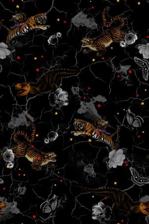 抽象男装印花华亿平台图片