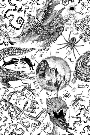 黑白华亿平台印花华亿平台图片