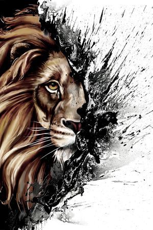 抽象男装印花华亿平台图片