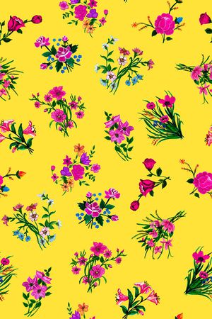 彩底花卉印花华亿平台图片