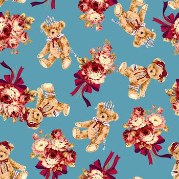 玫瑰花印花华亿平台图片