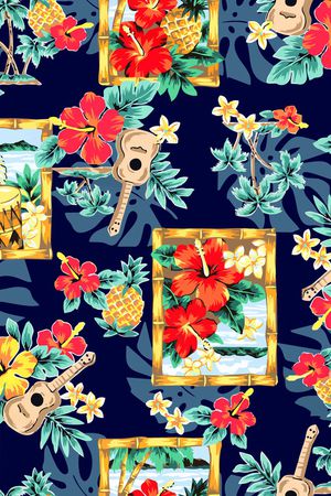 绿植树叶印花华亿平台图片