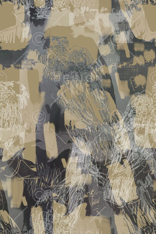 抽象花卉印花华亿平台图片