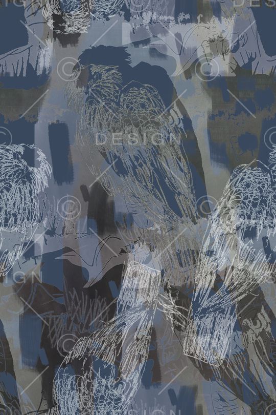 抽象花卉印花华亿平台图片