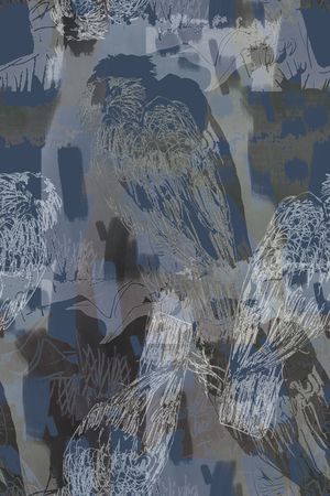 抽象花卉印花华亿平台图片