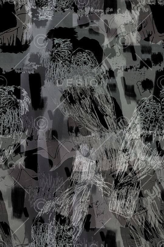 抽象花卉印花华亿平台图片