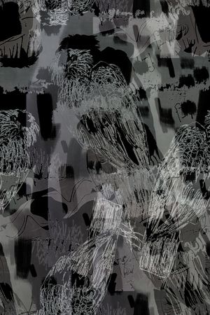 抽象花卉印花华亿平台图片