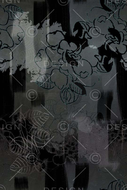 抽象花卉印花华亿平台图片