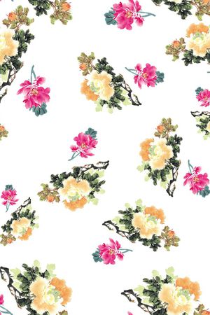 中国风印花华亿平台图片