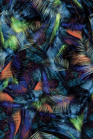 抽象男装印花华亿平台图片